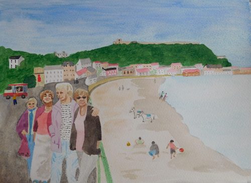 Christine C, art group visits to Scarboro' & Brid, watercolour.